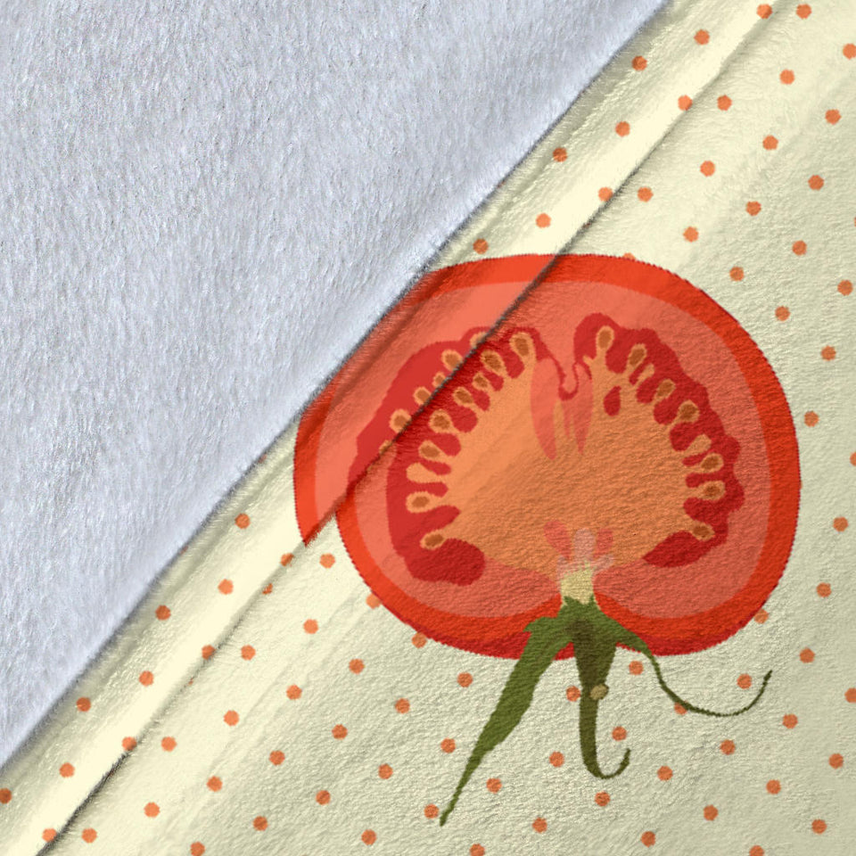 Tomato Dot Background Premium Blanket