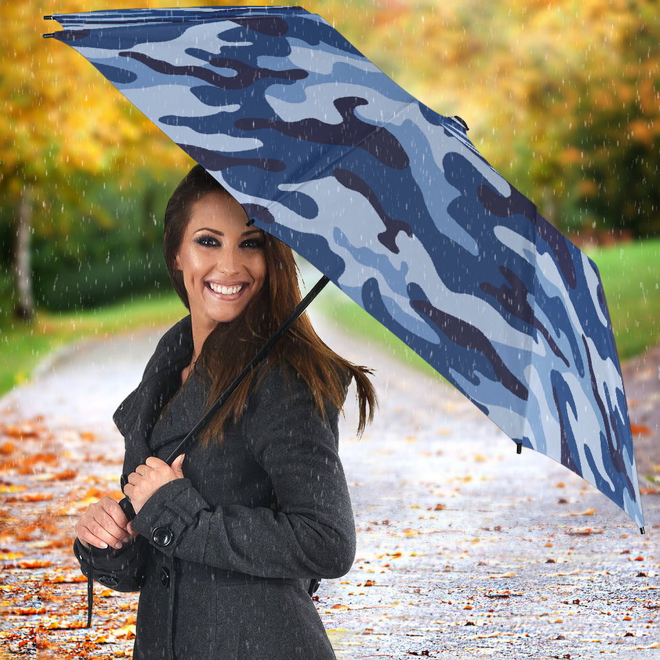 Blue Camo Camouflage Pattern Umbrella