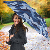 Blue Camo Camouflage Pattern Umbrella