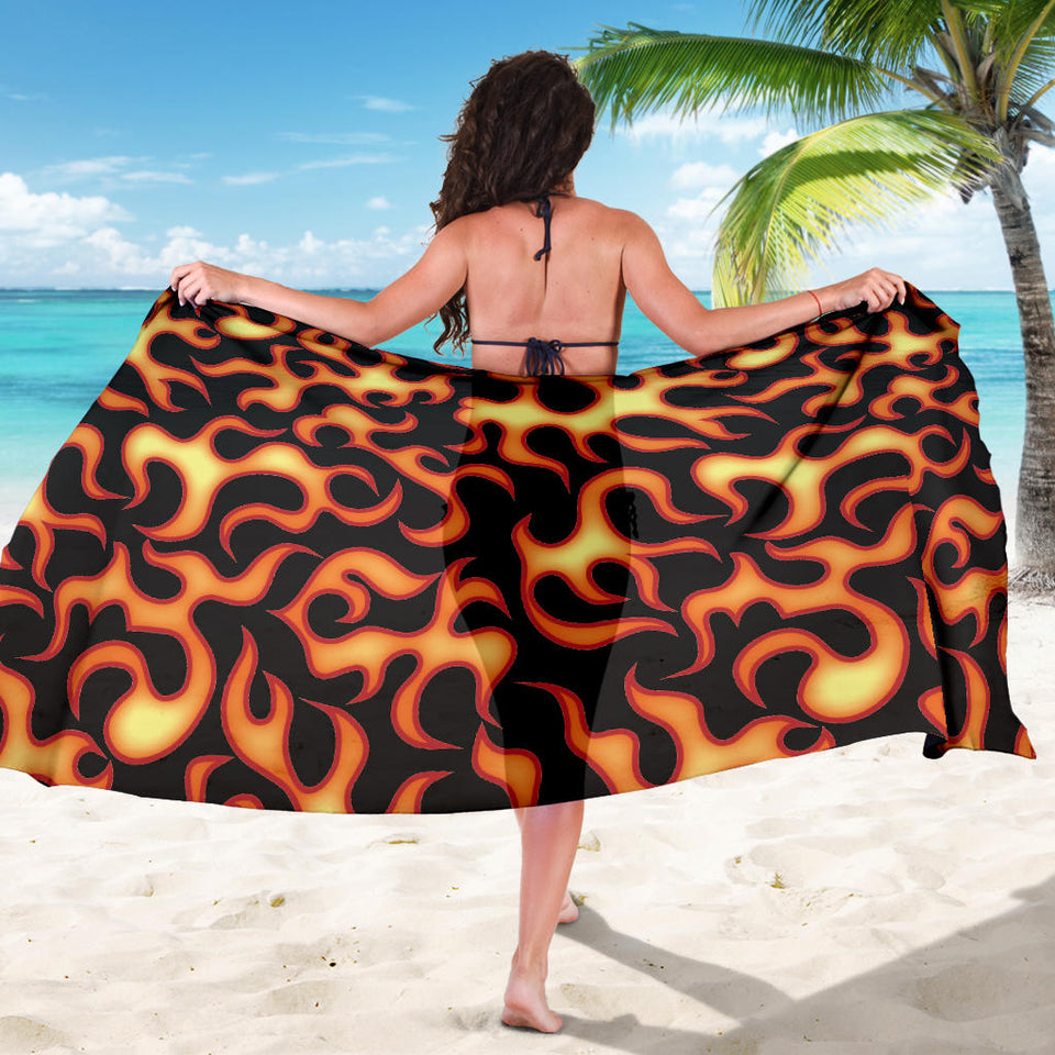Fire Flame Dark Pattern Sarong