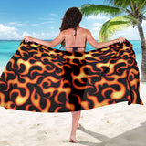 Fire Flame Dark Pattern Sarong