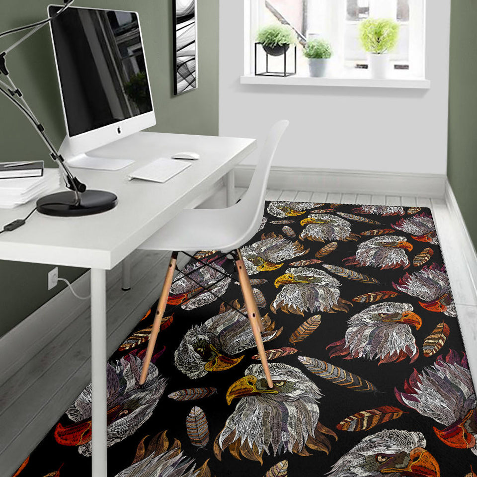 Eagle Pattern Print Design 05 Area Rug