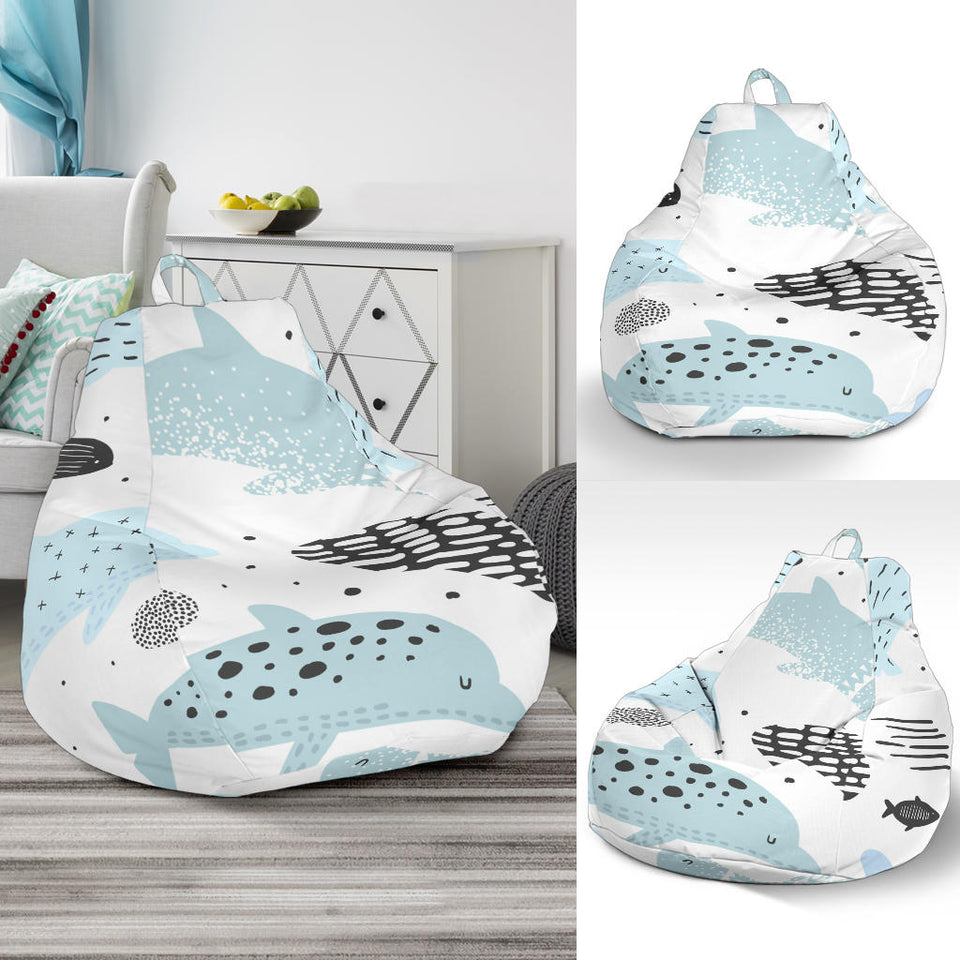 Cute Dolphins Childish Style Pattern Bean Bag Cover