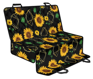 Sunflower Golden Polygonal Shapes Dog Car Seat Covers