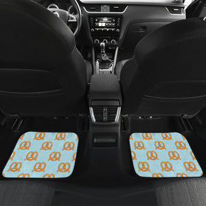 Pretzels Pattern Print Design 03 Front and Back Car Mats