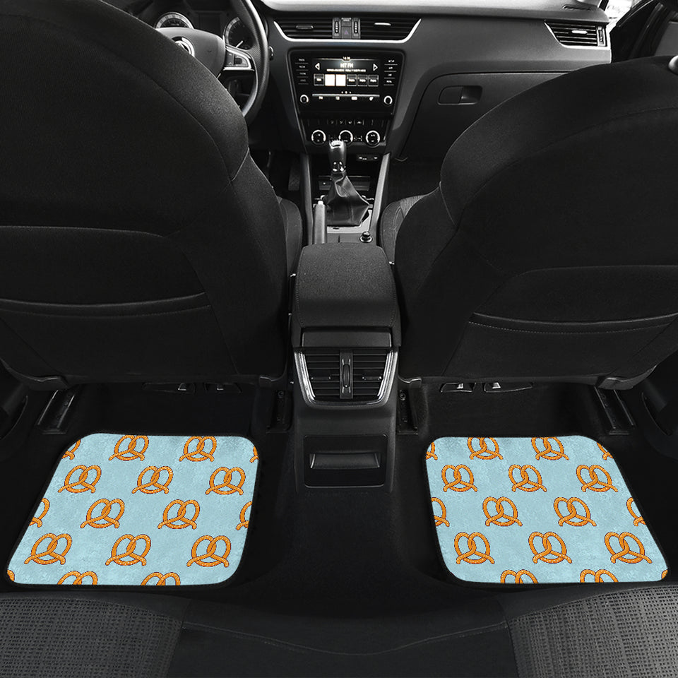 Pretzels Pattern Print Design 03 Front and Back Car Mats