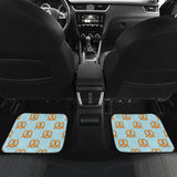 Pretzels Pattern Print Design 03 Front and Back Car Mats