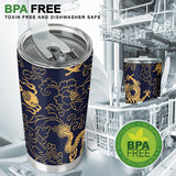Gold Dragon Pattern Tumbler