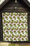 Coconut Pattern Print Design 04 Premium Quilt
