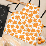 Orange Maple Leaf Pattern Adjustable Apron