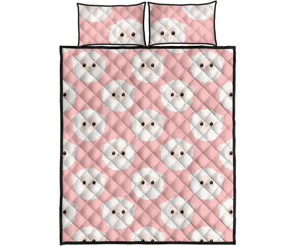 Cute sheep pattern Quilt Bed Set