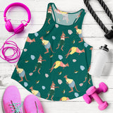 Kangaroo leaves pattern Women Racerback Tank Top