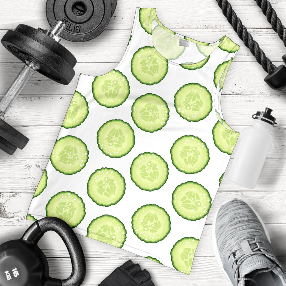 Cucumber slices pattern Men Tank Top