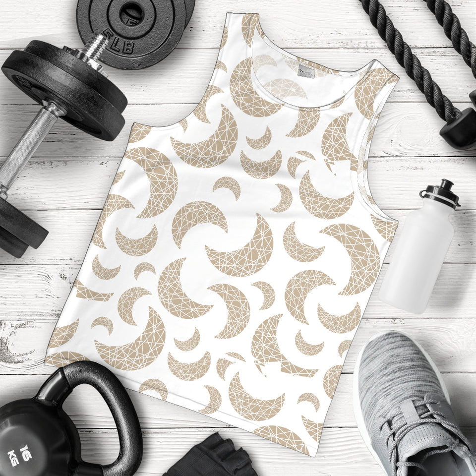 Cool gold moon abstract pattern Men Tank Top