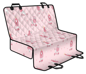 Poodle Dog Pink Color Theme Dog Car Seat Covers