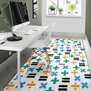 Math Pattern Print Design 05 Area Rug