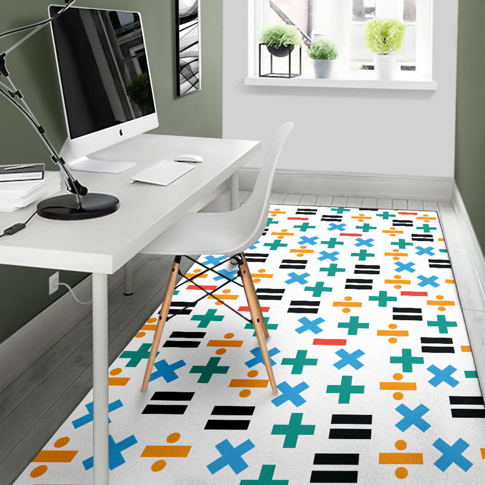 Math Pattern Print Design 05 Area Rug