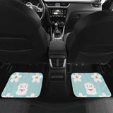 Maneki Neko Lucky Cat Sakura Front And Back Car Mats