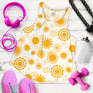 Sun design pattern Women Racerback Tank Top