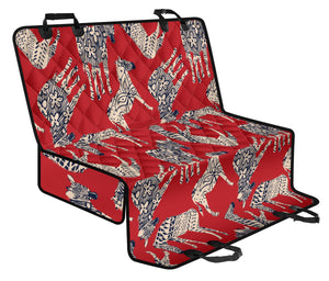 Zebra Abstract Red Background Dog Car Seat Covers