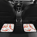 Watercolor Koi Fish Carp Fish Pattern Front And Back Car Mats