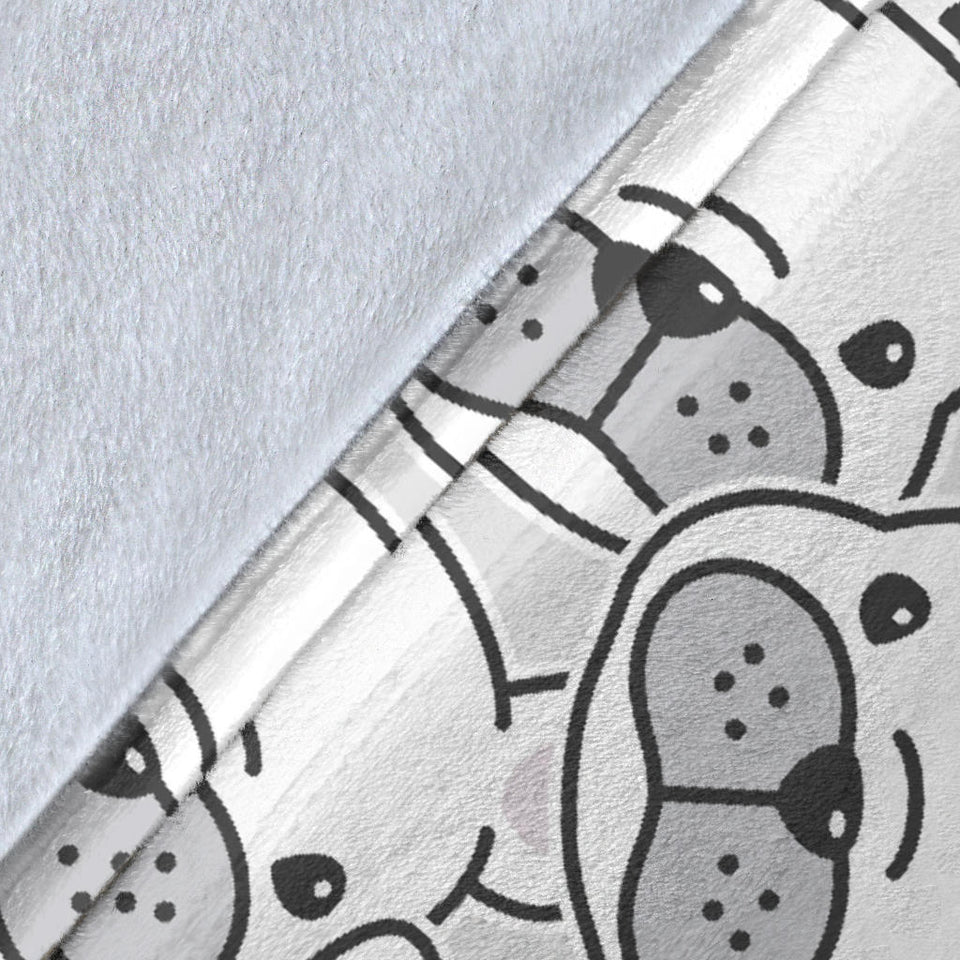 Cute French Bulldog Head Pattern Premium Blanket