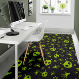 Alien Pattern Print Design 02 Area Rug