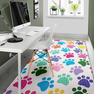 Dog Paws Pattern Print Design 01 Area Rug