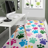 Dog Paws Pattern Print Design 01 Area Rug