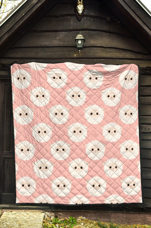 Cute Sheep Pattern Premium Quilt