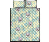 French bulldog hawaii blackground Quilt Bed Set