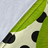 Kiwi Black Dot Background Premium Blanket
