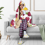Passion Fruit Design Pattern Hooded Blanket