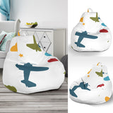 Airplane Star Cloud Colorful Bean Bag Cover