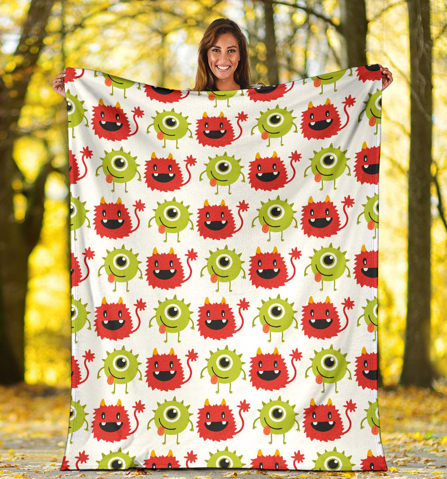 Alien Pattern Print Design 05 Premium Blanket