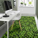 Green Hop Patternn Area Rug