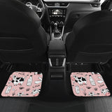 Cows Milk Product Pink Background Front And Back Car Mats