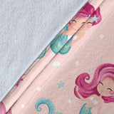 Cute Little Mermaid Pattern Premium Blanket