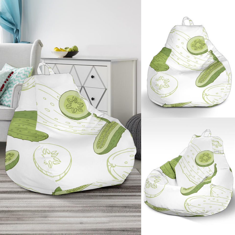 Cucumber Sketch Pattern Bean Bag Cover