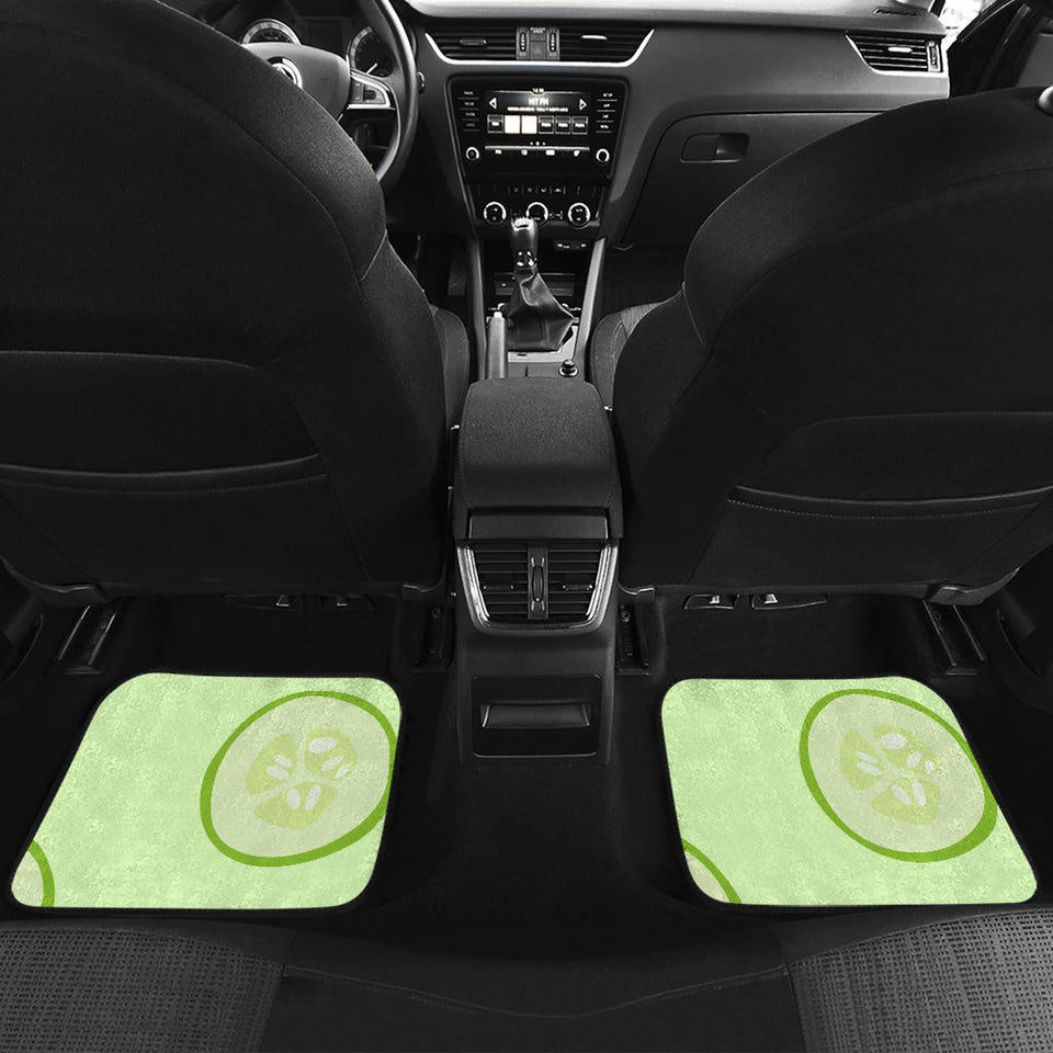Cucumber Pattern Front And Back Car Mats