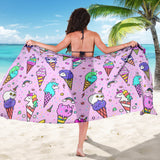 Cute Ice Cream Cone Animal Pattern Sarong
