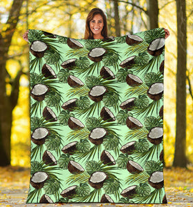 Coconut Pattern Print Design 02 Premium Blanket