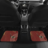 Koi Fish Carp Fish Red Background Front And Back Car Mats
