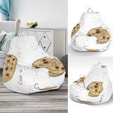 Sketch Style Cookie Pattern Bean Bag Cover