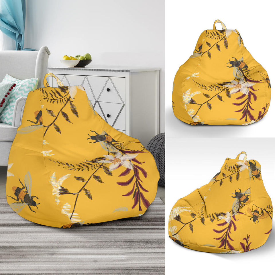 Bee Flower Pattern Bean Bag Cover