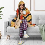 Kangaroo Australian Aboriginal Art Pattern Hooded Blanket