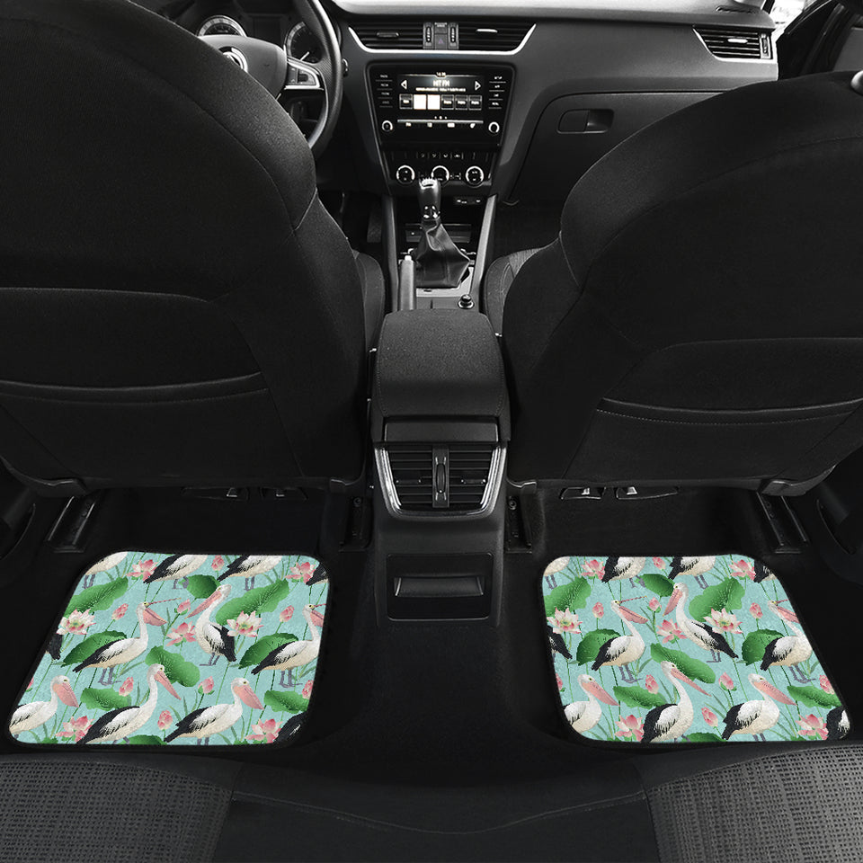 Pelican Pattern Print Design 01 Front and Back Car Mats