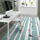 Crows Christmas Hat Scarf Area Rug