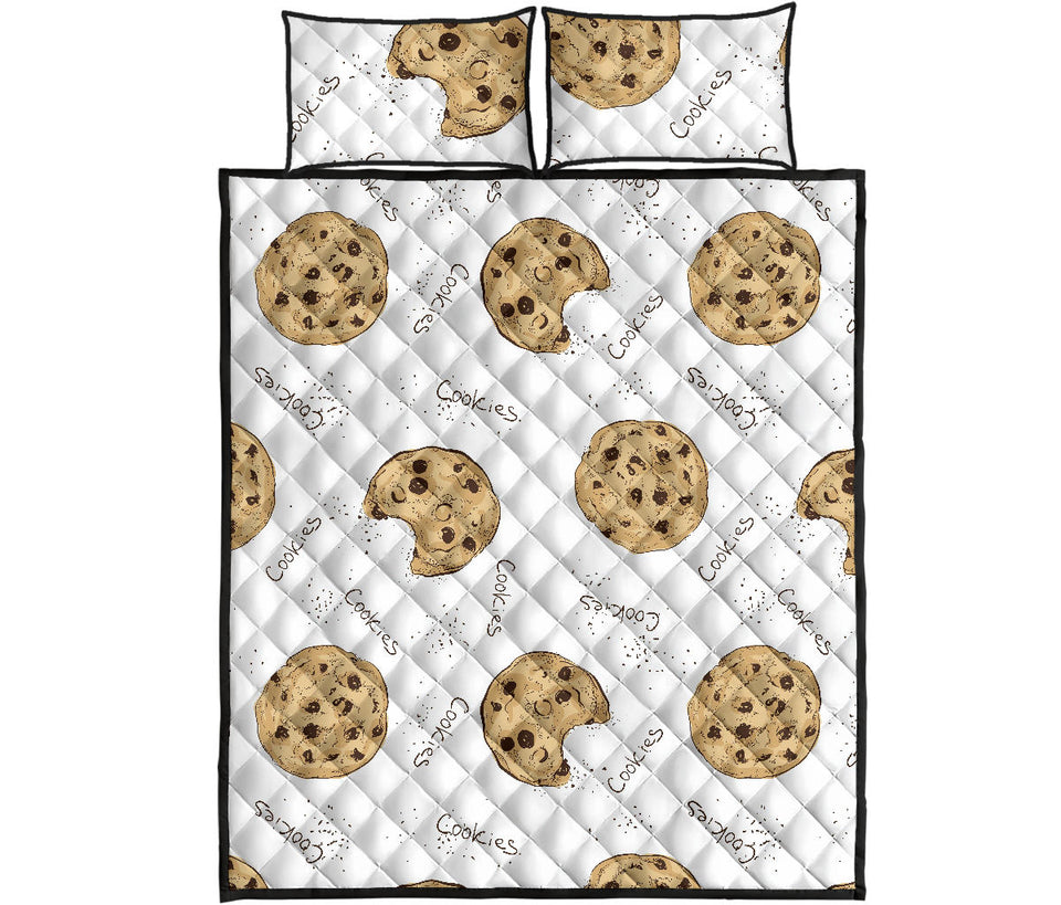 Sketch style cookie pattern Quilt Bed Set