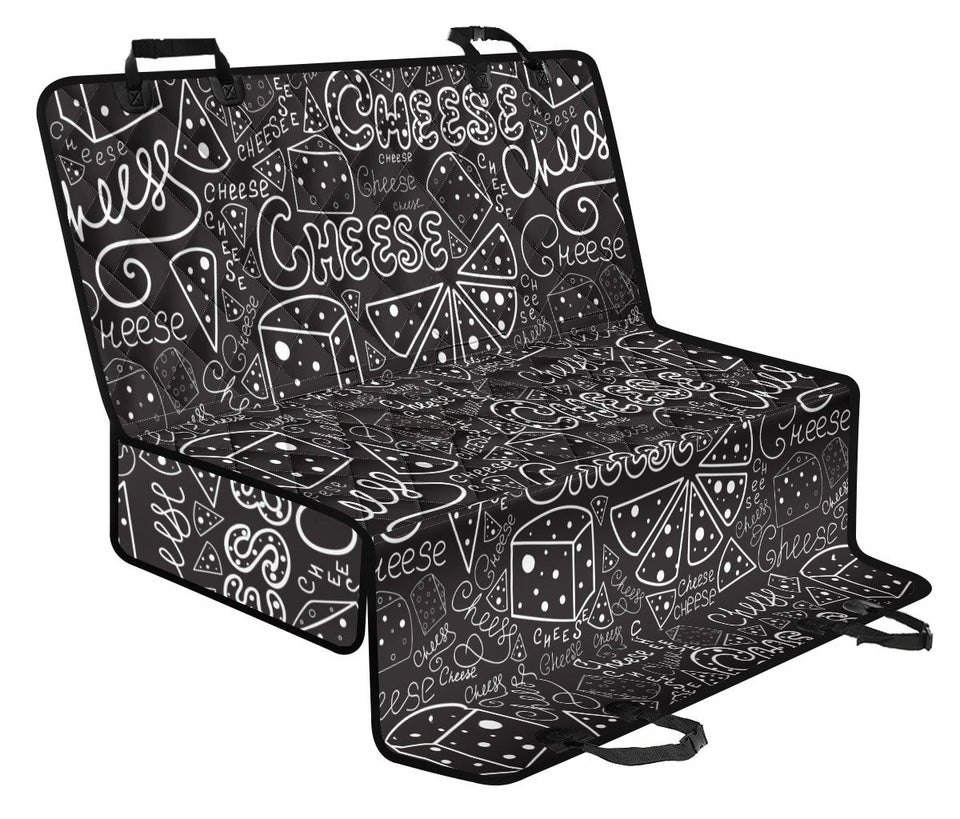 Handwritten Cheese Pattern Dog Car Seat Covers